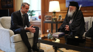Ο Κ. Μητσοτάκης συναντήθηκε με τον αρχιεπίσκοπο Αθηνών Ιερώνυμο