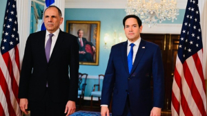 Ο Γεραπετρίτης στo Στέιτ Ντιπάρτμεντ - Ο Ρούμπιο επιβεβαίωσε τον περιφερειακό ρόλο της Ελλάδας