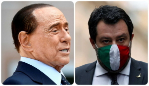Σίλβιο Μπερλουσκόνι και Ματέο Σαλβίνι αναγγέλλουν τη συγχώνευση των κομμάτων τους