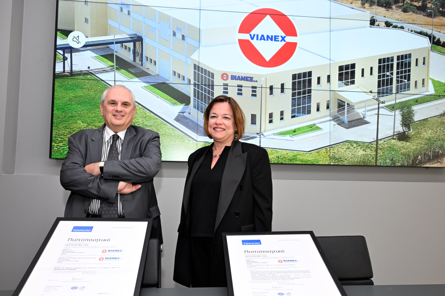 ΒΙΑΝΕΞ: Η πρώτη φαρμακευτική που πιστοποιείται για το Εργαστήριο Έρευνας και Ανάπτυξης στην Πάτρα από την TÜV HELLAS