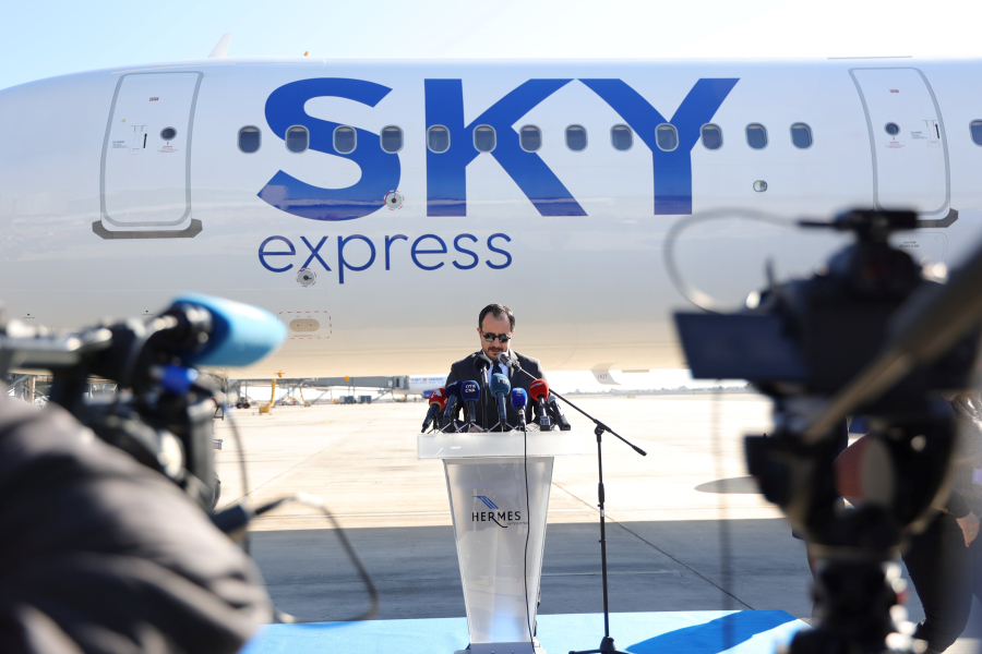 Sky Express: Το πρώτο Airbus A321neo ονοματοδοτήθηκε στην Λάρνακα
