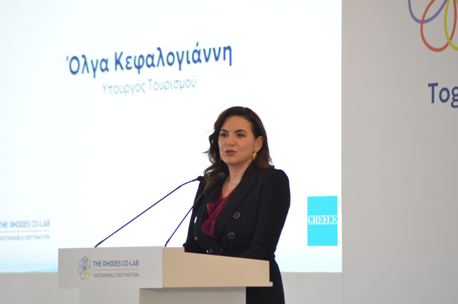 Η υπουργός Τουρισμού παρευρέθηκε στην παρουσίαση της πρωτοβουλίας «Τhe Rhodes Co-Lab Sustainable Destination»