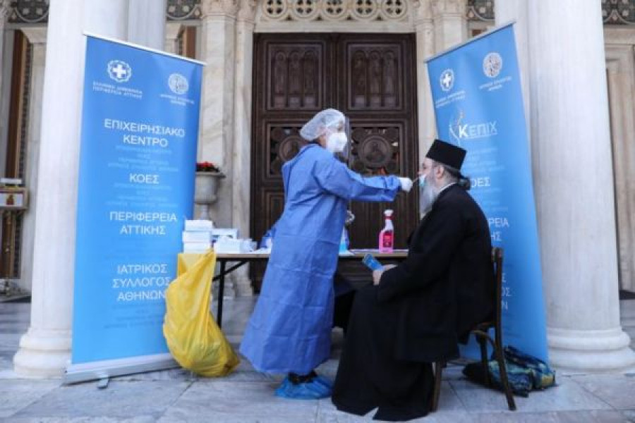 Με rapid test οι ιερείς στις εκκλησίες