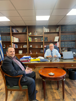 Συνάντηση Πλάτωνα Μαρλαφέκα με τον αναπληρωτή Υπουργό Οικονομίας Νίκο Παπαθανάση