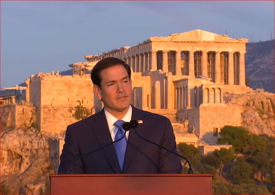 Μάρκο Ρούμπιο από την Πνύκα: Η ιστορία της Αμερικής είναι γεμάτη από τα αποτυπώματα της αρχαιότητας