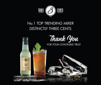 Three Cents Premium Mixers: Στην κορυφή των World's 50 Best Bars - Nο1 Top Trending Mixer παγκοσμίως