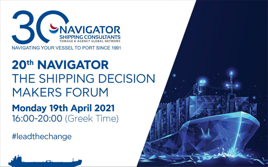 20o Ναυτιλιακό Συνέδριο “NAVIGATOR – THE SHIPPING DECISION MAKERS FORUM” στις 19/04
