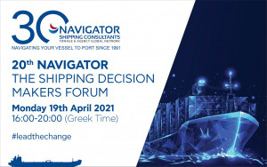 20o Ναυτιλιακό Συνέδριο “NAVIGATOR – THE SHIPPING DECISION MAKERS FORUM” στις 19/04