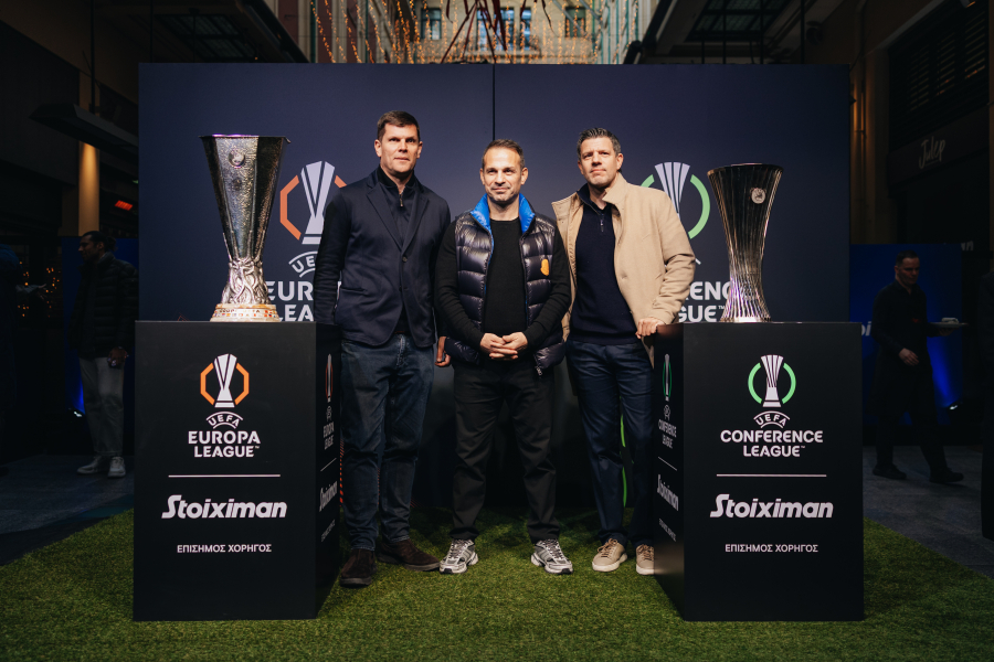 Stoiximan: Εκδήλωση στην Αθήνα προβολής των τρόπαιων UEFA Europa League και UEFA Conference League