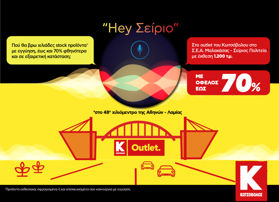 Κωτσόβολος: Νέο κατάστημα “Οutlet’’ στην Εθνική Αθηνών - Λαμίας - Προϊόντα έως και 70% φθηνότερα