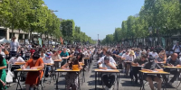 Παρίσι: Σε υπαίθρια τάξη μετατράπηκε η λεωφόρος των Ηλυσίων Πεδίων