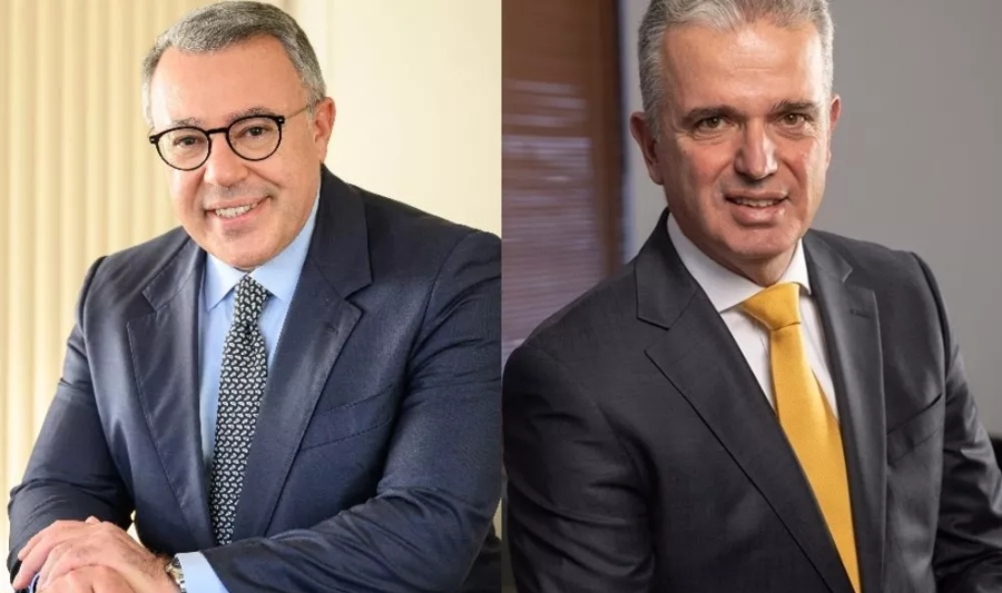 Ο κ. Βασίλης Ψάλτης, Διευθύνων Σύμβουλος του Ομίλου Alpha Bank και ο κ. Γρηγόρης Σκλήκας, Διευθύνων Σύμβουλος των ΕΛΤΑ