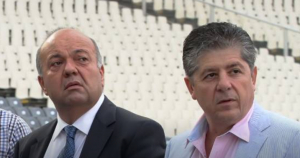 Οι επιχειρηματίες Δ. Μπάκος και Ι. Καϋμενάκης.