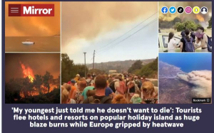 Διεθνή ΜΜΕ καλύπτουν εκτενώς τις καταστροφικές πυρκαγιές στη Ρόδο