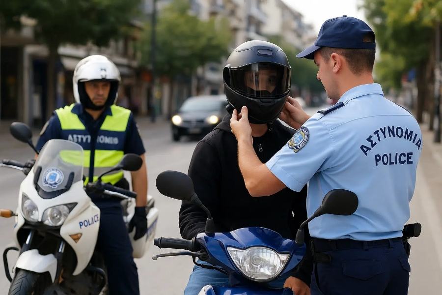 ΕΛ.ΑΣ: Πάνω από 1.040 παραβάσεις για μη χρήση κράνους σε 15.219 ελέγχους από 9 έως 15 Φεβρουαρίου