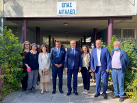 Επίσκεψη Σχοινά - Χατζηδάκη στην Επαγγελματική Σχολή Μαθητείας της Δ.ΥΠ.Α. στο Αιγάλεω