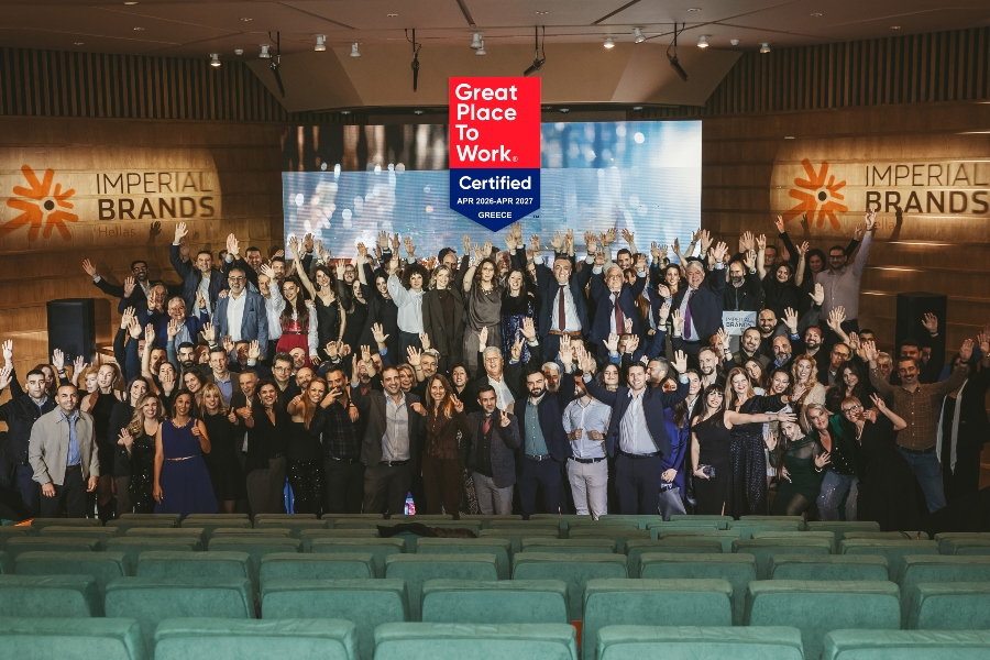 H Imperial Brands Hellas αναγνωρίστηκε ως Great Place to Work για 2η συνεχή χρονιά