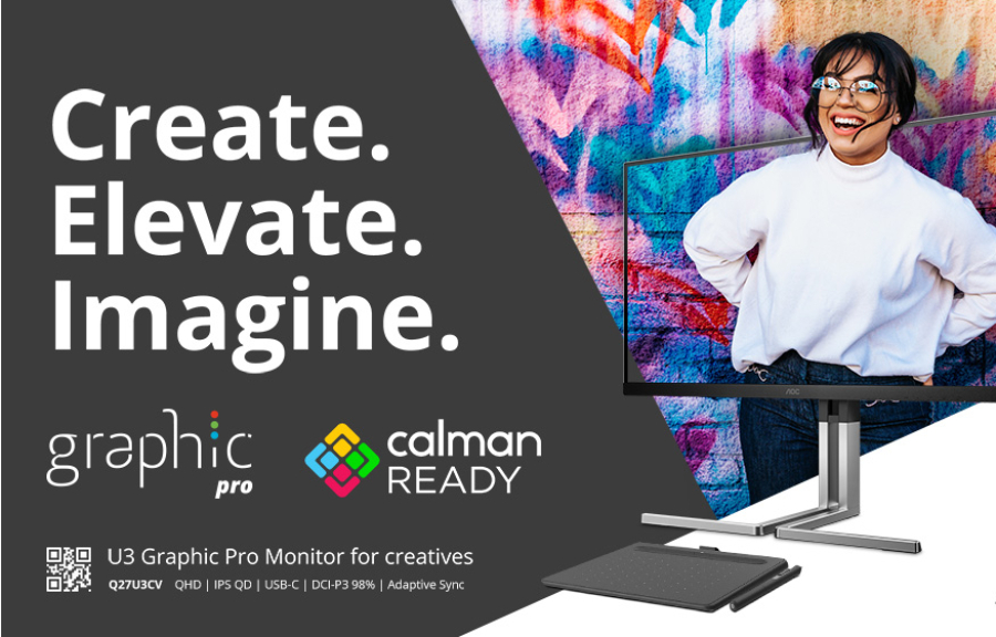 Η AOC παρουσίασε τη νέα σειρά οθονών, AOC Graphic Pro U3, για δημιουργικούς επαγγελματίες