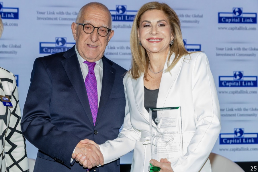 Η Αλεξάνδρα Πάλλη-Γιαννακοπούλου τιμήθηκε με το “2026 Capital Link Sustainability Leadership Award”