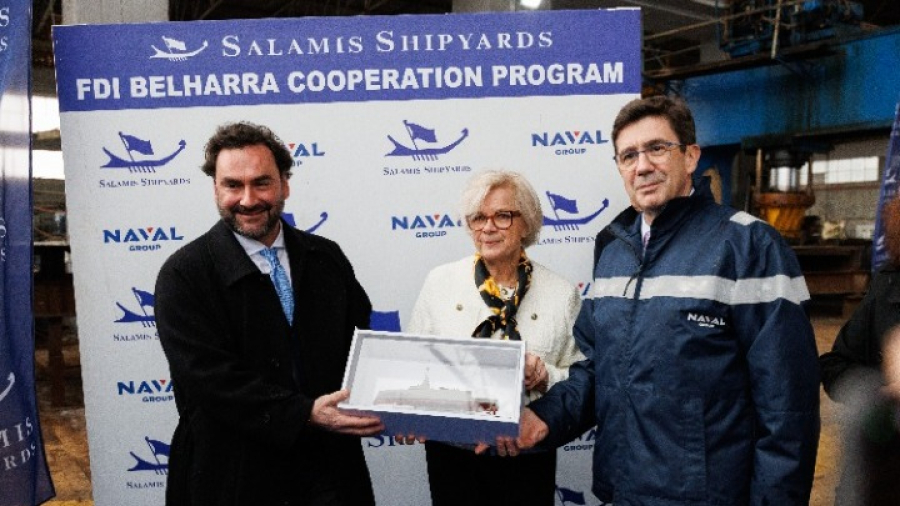 Στα Ναυπηγεία Σαλαμίνας η γαλλίδα υπουργός Άμυνας Κατρίν Βοτρέν για το πρόγραμμα φρεγατών FDI Ελλάδας–Γαλλίας