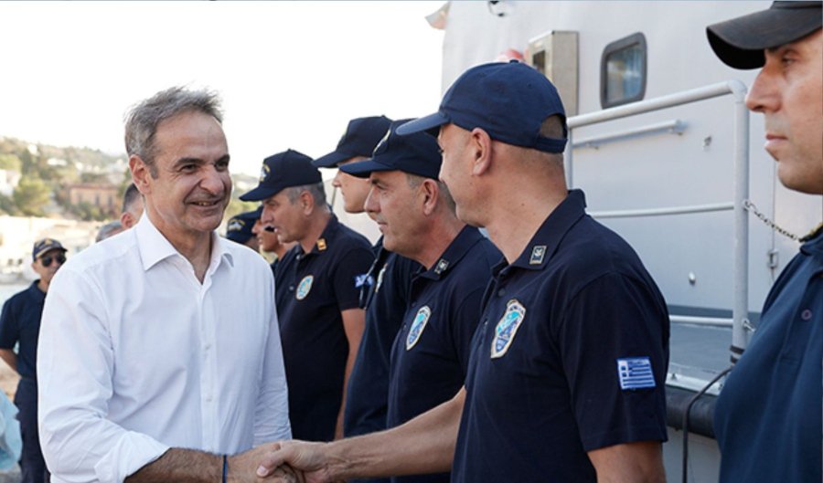 Μητσοτάκης από Αγαθονήσι: «Οι νησιώτες μας αισθάνονται ασφαλείς - Μήνυμα στα άθλια δίκτυα των διακινητών»