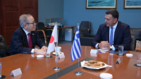 Συνάντηση του Β. Κικίλια με τον Ιάπωνα Πρέσβη για την ελληνοϊαπωνική συνεργασίας στη ναυτιλία