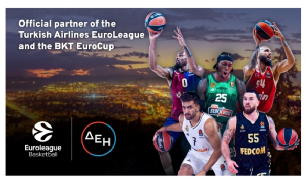 Η ΔΕΗ γίνεται Επίσημος Χορηγός της Euroleague Basketball μέχρι το 2027
