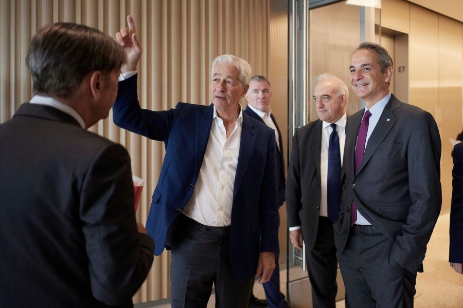 Με τον CEO της JPMorgan Chase, Jamie Dimon, συναντήθηκε ο Κ. Μητσοτάκης