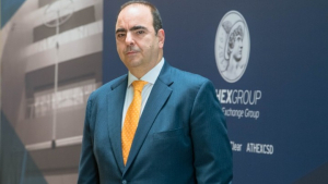 Ο διευθύνων σύμβουλος της ΕΧΑΕ (Ελληνικά Χρηματιστήρια Α.Ε.) Γιάννος Κοντόπουλος. 