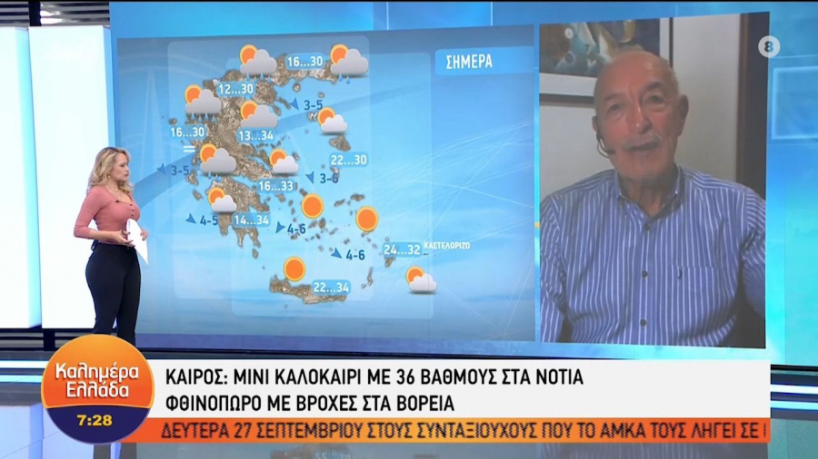 Καιρός - Αρνιακός: Σημαντική πτώση της θερμοκρασίας τα επόμενα 24ωρα (vid)