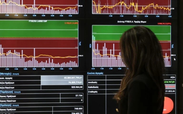 Χρηματιστήριο: Στις 1.625,54 μονάδες ο Γενικός Δείκτης Τιμών στο κλείσιμο, με πτώση 0,30%