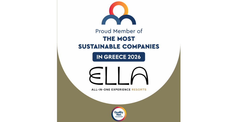 ELLA Resorts: Διακρίθηκε ως μία από τις «The Most Sustainable Companies in Greece 2026»