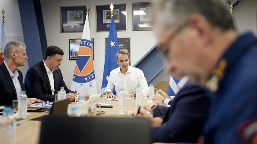 Ο Κυρ. Μητσοτάκης στο υπ. Κλιματικής Κρίσης και Πολιτικής Προστασίας - Σε εξέλιξη σύσκεψη