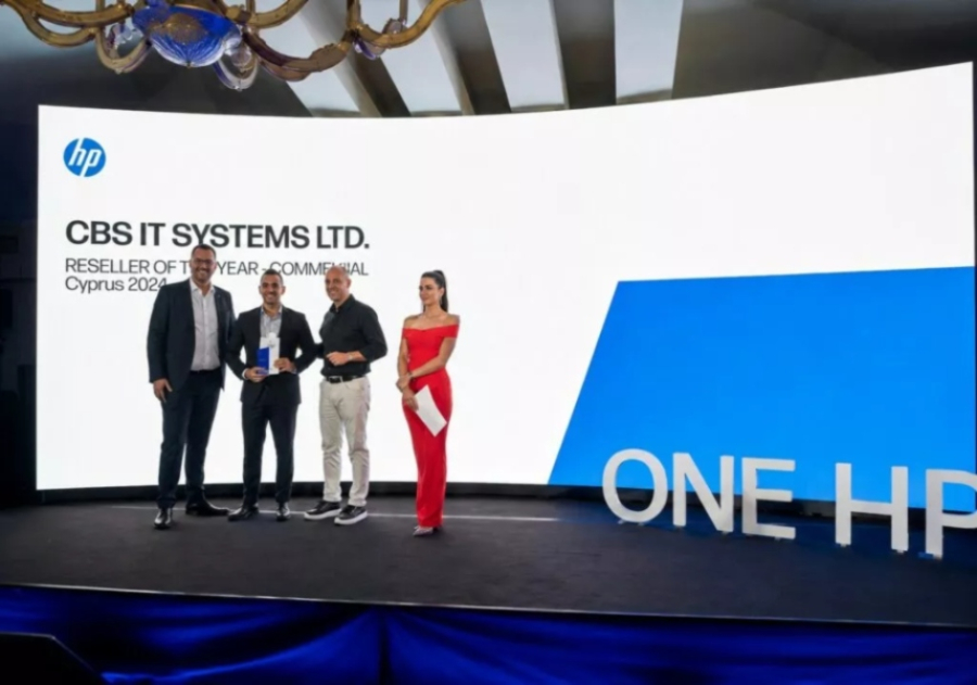 Από αριστερά: Frixos Koufopoulos, Commercial PS Category Manager at HP Nikolas Kolokasides: Country Manager Cyprus at CBS IT Systems Cyprus Alexander Kininis: Country Channel Manager, Greece &amp; Cyprus at HP
