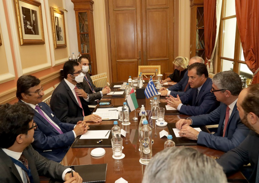 Η ενίσχυση των επενδυτικών σχέσεων με τα ΗΑΕ στη συνάντηση Γεωργιάδη με τον υπ. Βιομηχανίας Αλ Τζαμπέρ
