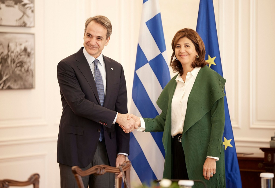 Συνάντηση Κυρ. Μητσοτάκη με την απεσταλμένη του γγ του ΟΗΕ για την Κύπρο