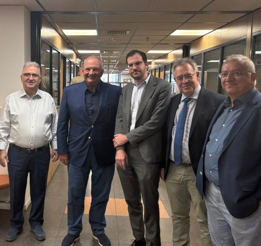 Από Αριστερά προς τα Δεξιά: οι κ.κ. Δ. Ζορμπάς, Κ. Καραμανλής, C. Bovet, Α. Κοντός και Θ. Κοπίδης