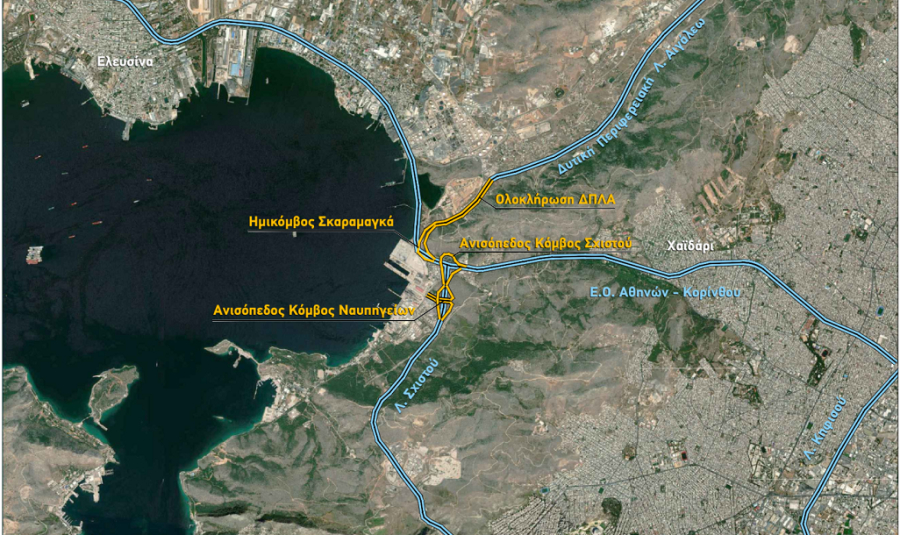 Στο σχήμα ΜΕΤΚΑ-Δομική Κρήτης ο τριπλός κόμβος Σκαραμαγκά, προϋπολογισμού 65 εκατ. ευρώ