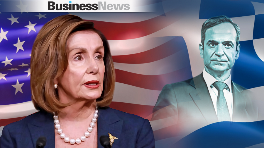 η πρόεδρος της Βουλής των Αντιπροσώπων Νάνσι Πελόζι.