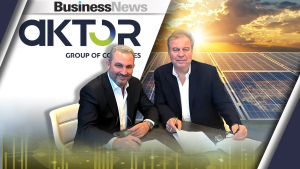 Ο Πρόεδρος και Διευθύνων Σύμβουλος του Ομίλου AKTOR, κ. Αλέξανδρος Εξάρχου και ο Διευθύνων Σύμβουλος του Ομίλου Agrogroup, κ. Κωνσταντίνος Μητσιολίδης