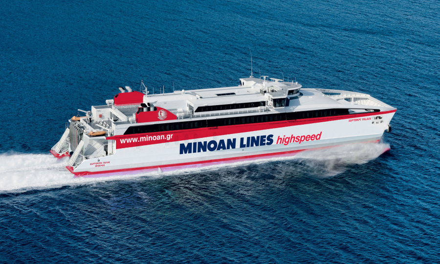 Minoan Lines: Συμφωνία με τη Sea Jets για τη μακρόχρονη ναύλωση του πλοίου High-speed Catamaran Santorini Palace
