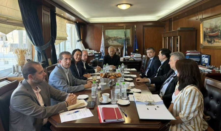 Su Xudong - Μώραλης συμφώνησαν σε νέα έργα αναβάθμισης του λιμανιού και της πόλης του Πειραιά