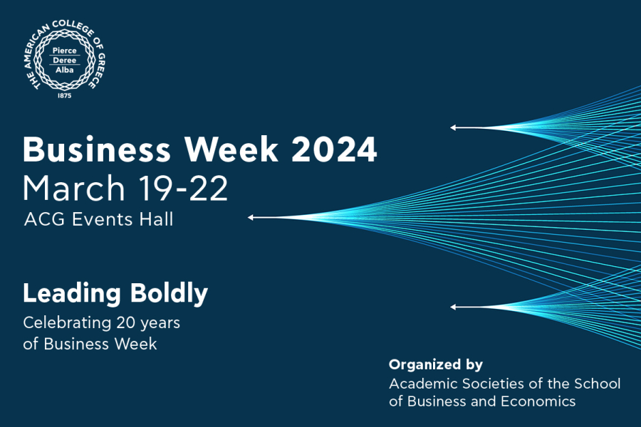 Deree Business Week 2024: «Καθοδηγώντας με τόλμη», ο ετήσιος θεσμός που ενισχύει τους δεσμούς μεταξύ του επιχειρηματικού και του ακαδημαϊκού κόσμου