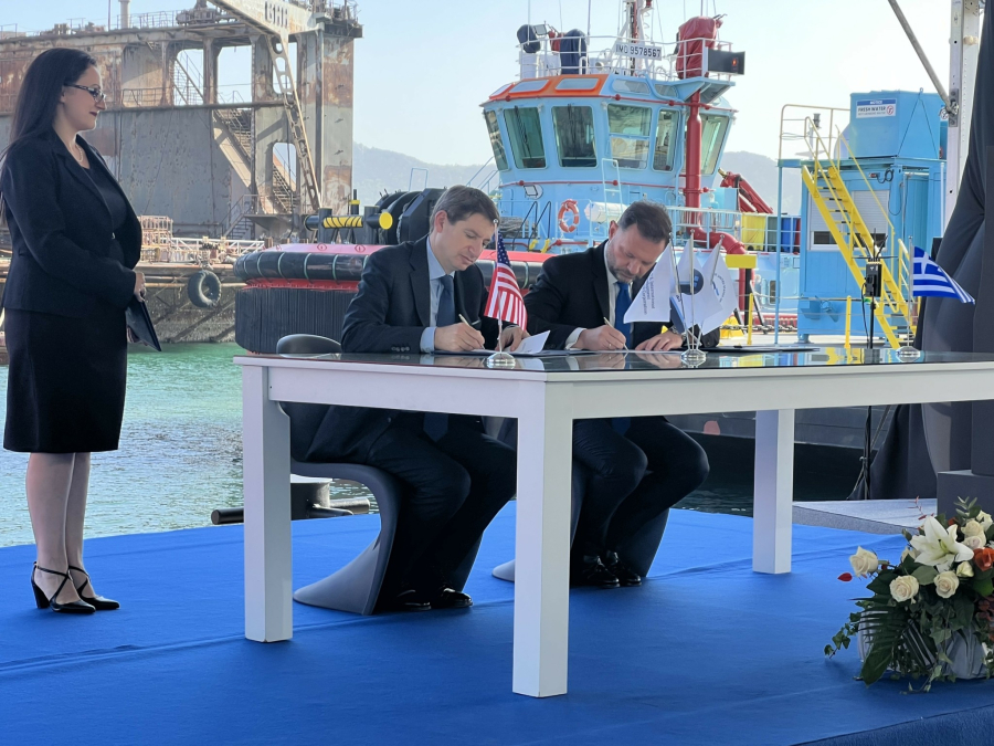 Ναυπηγεία Ελευσίνας: Υπεγράφη η συμφωνία χρηματοδότησης από τον DFC