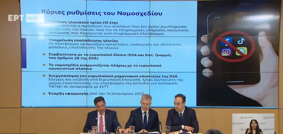 Από την 1η Ιανουαρίου 2027 η απαγόρευση πρόσβασης των κάτω των 15 ετών στα social media