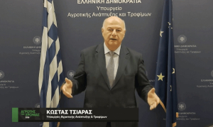 Τσιάρας (ΥπΑΑΤ): «Η μετάβαση στη γεωργία έντασης κεφαλαίου είναι το κλειδί για ανταγωνιστικό Έλληνα παραγωγό»