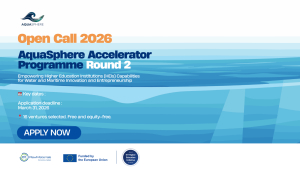 AquaSphere: Πρόσκληση για 16 startups της γαλάζιας οικονομίας με αιτήσεις έως 31 Μαρτίου