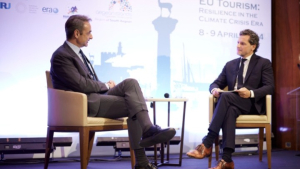 Ο Κυρ. Μητσοτάκης με τον Luis Araujo, Πρόεδρο του οργανισμού European Travel Commission 