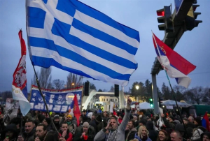 Σερβία: Φοιτητές στο Βελιγράδι τίμησαν τα 57 θύματα της τραγωδίας στα Τέμπη